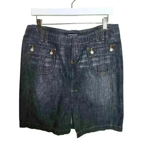 London Jean Dresses & Skirts - London Jean women's denim skirt front slit jean skirt size 12